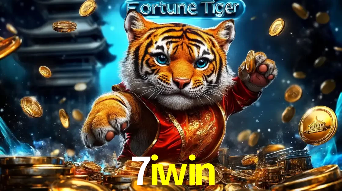 Imagem promocional do jogo de slot Fortune Tiger, com um tigre majestoso em traje tradicional cercado por uma fortuna em moedas de ouro, disponível agora no cassino 7iwin.